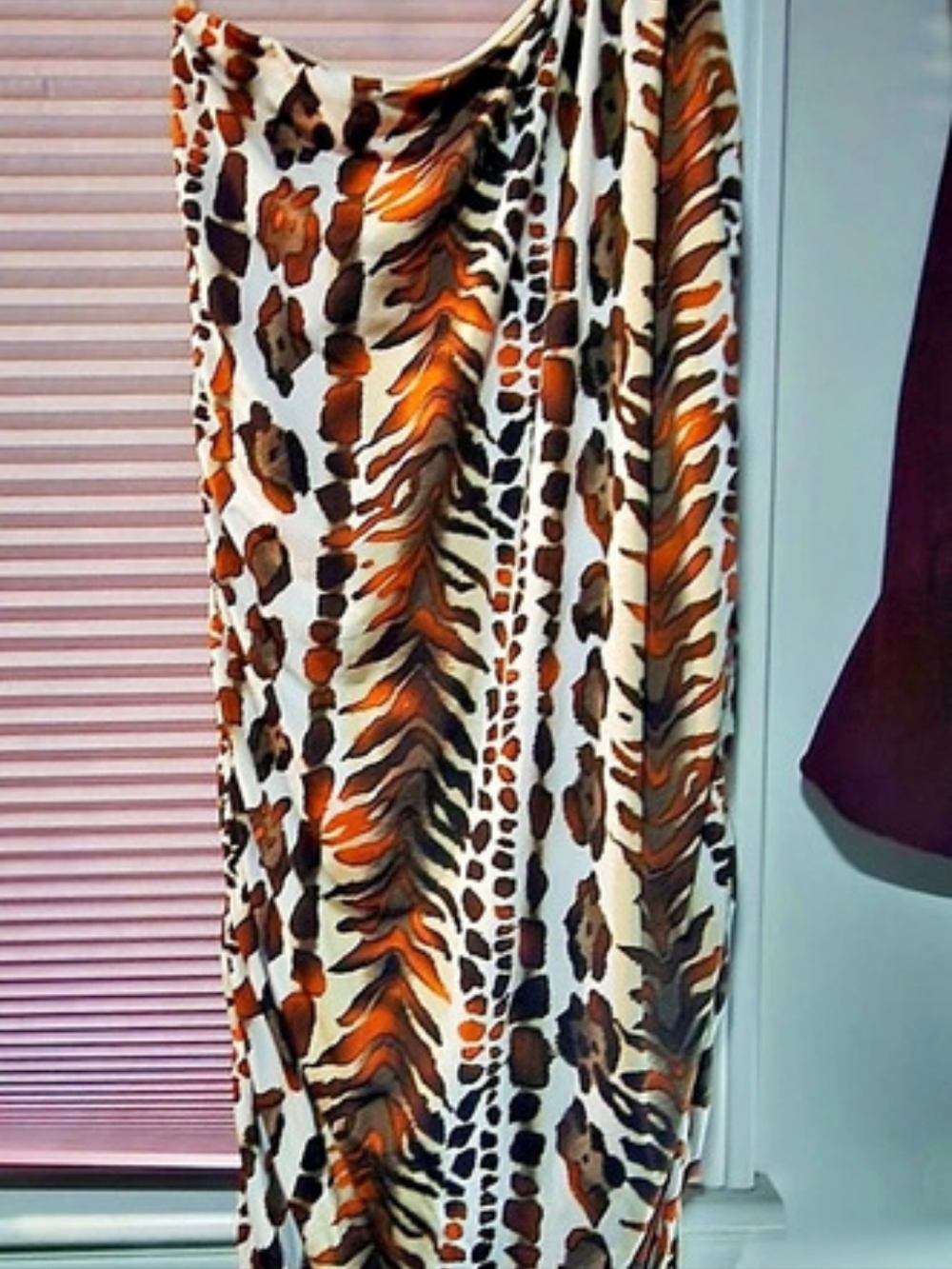Dots Animal Print Midi Dress Size Large Like New